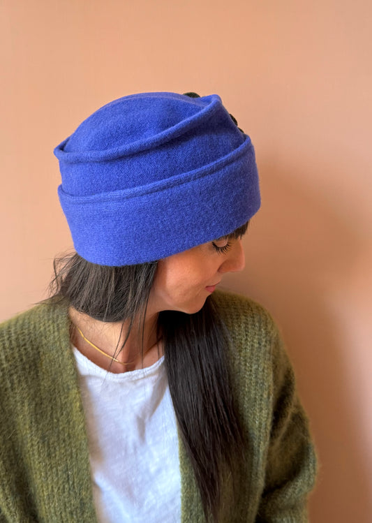 Berretto Cuore bleuet e kaki