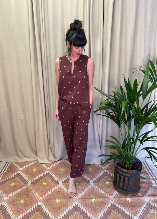 Pantaloni diamanti bordeaux NiceThings