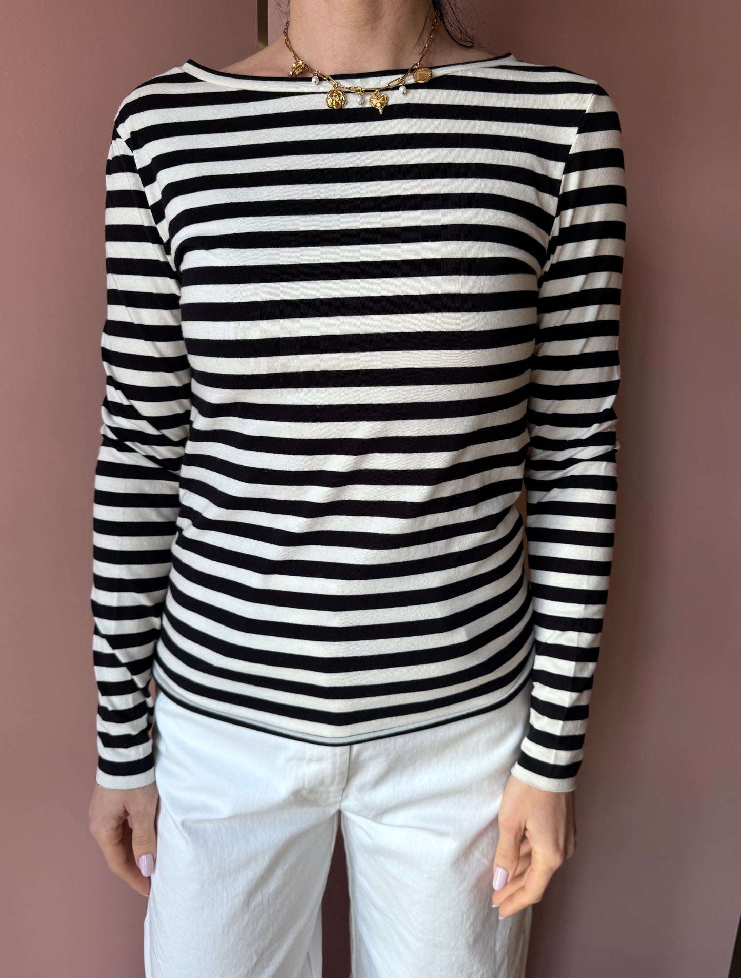 T-shirt Minnie riga nero Madame Venice