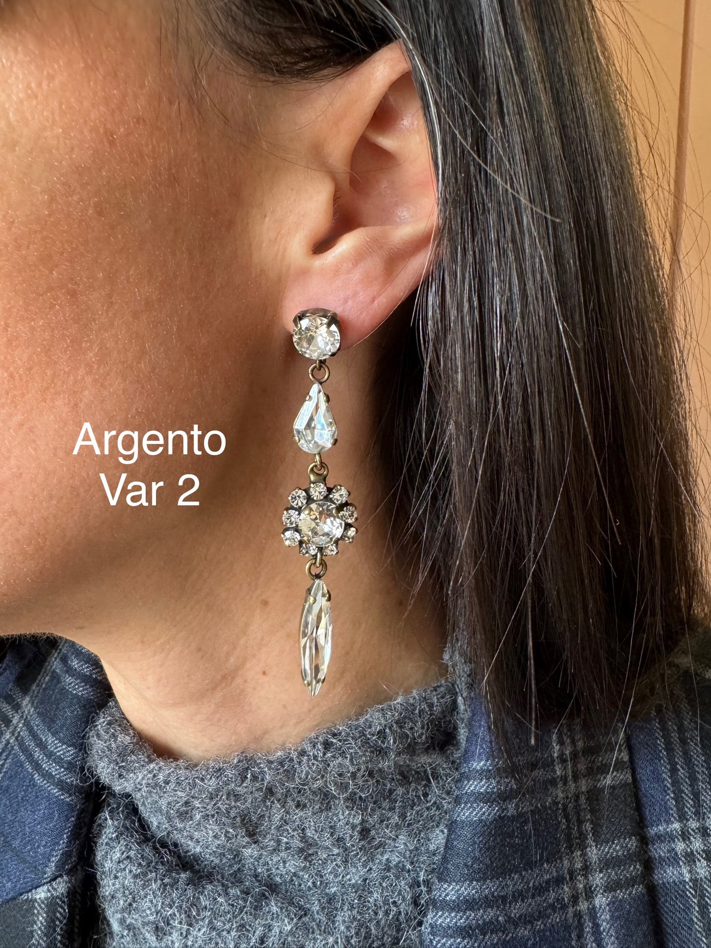 Orecchini Barocco Unique 1 bordo strass