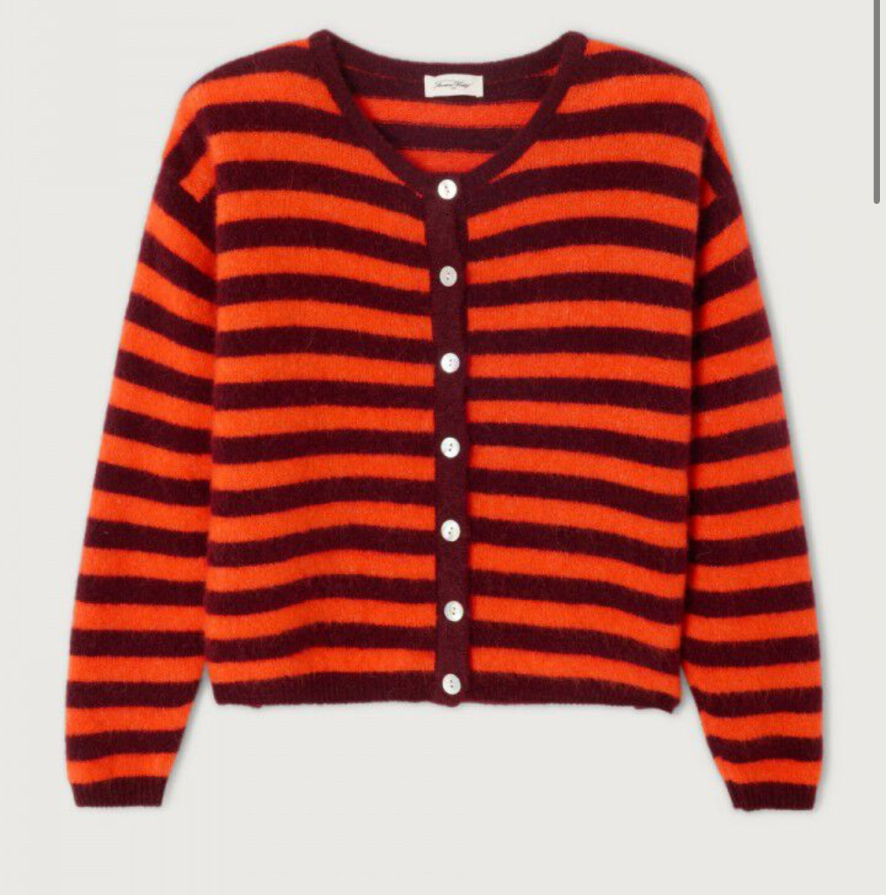 Cardigan VITO righe rosso American Vintage