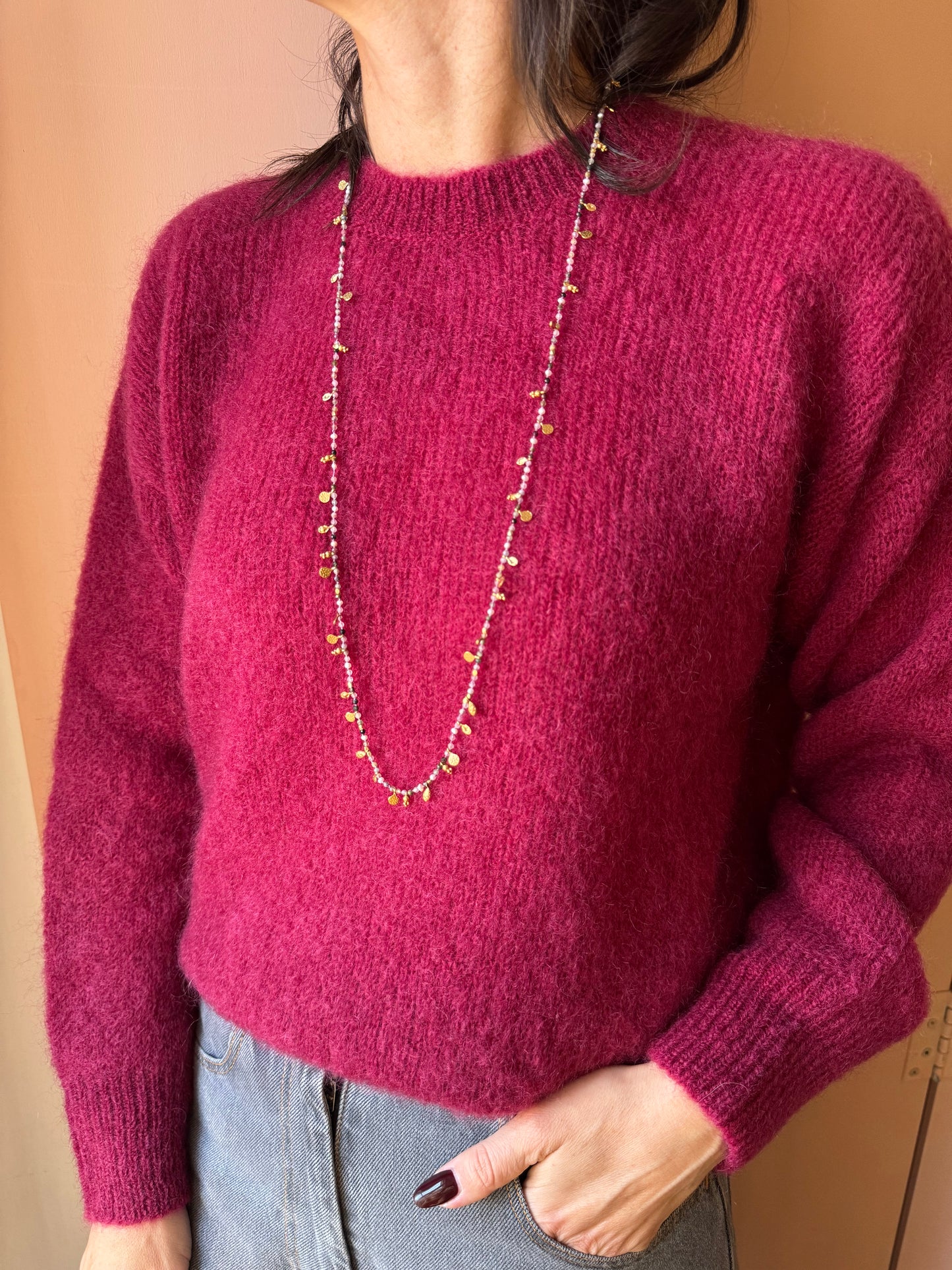 Maglione magenta Pomandére