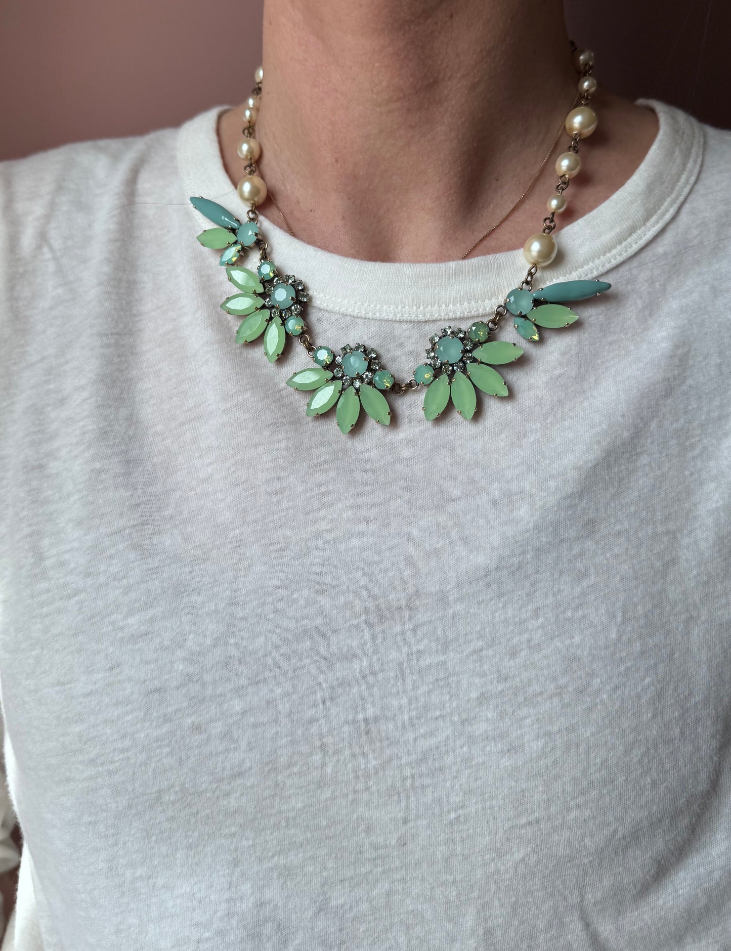 Collana fiori e perle acqua UNIQUE