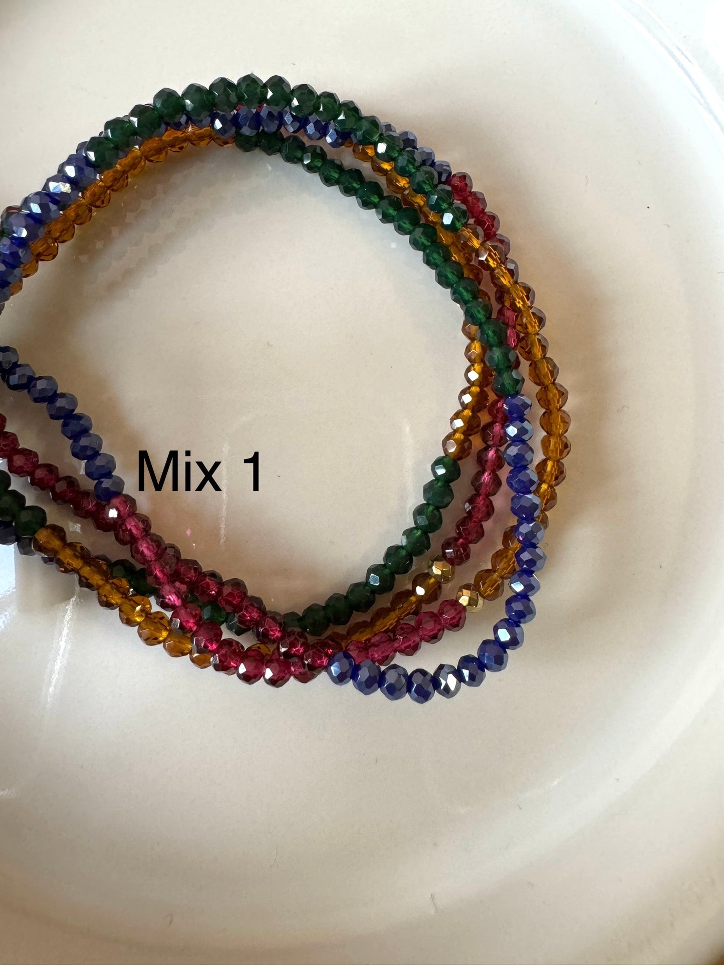 Bracciali cristallini elastici