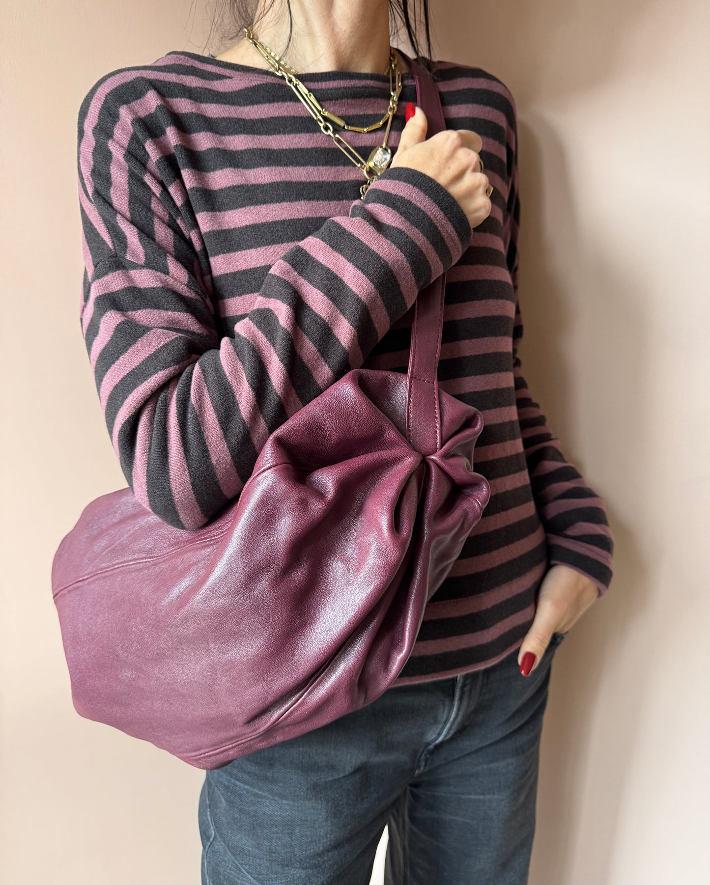 Borsa a tracolla bordeaux