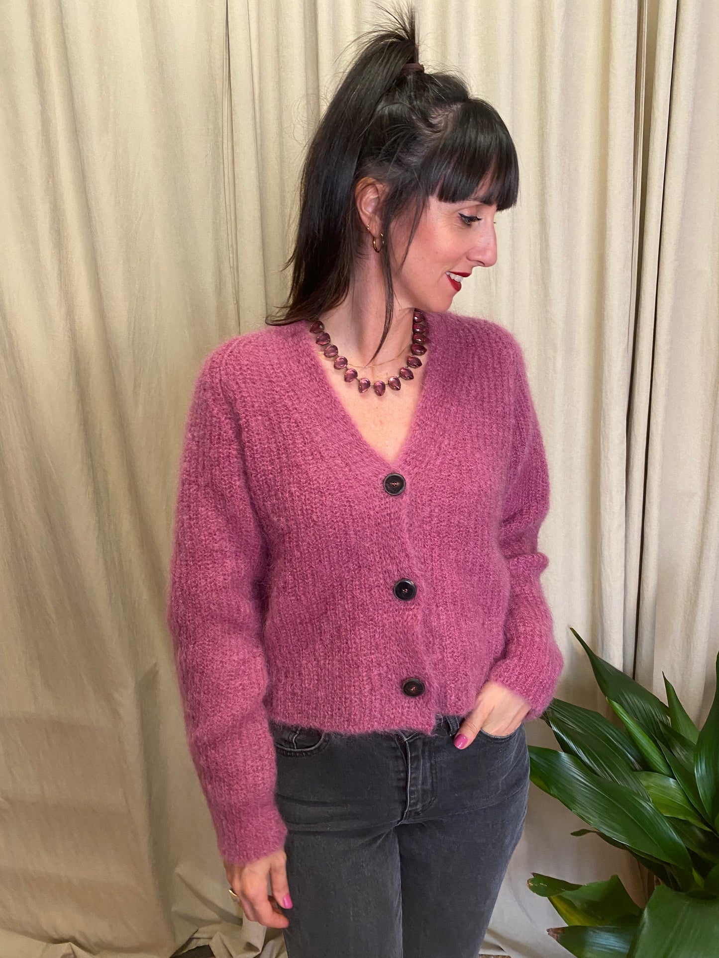 Cardigan Rosa Pomandère