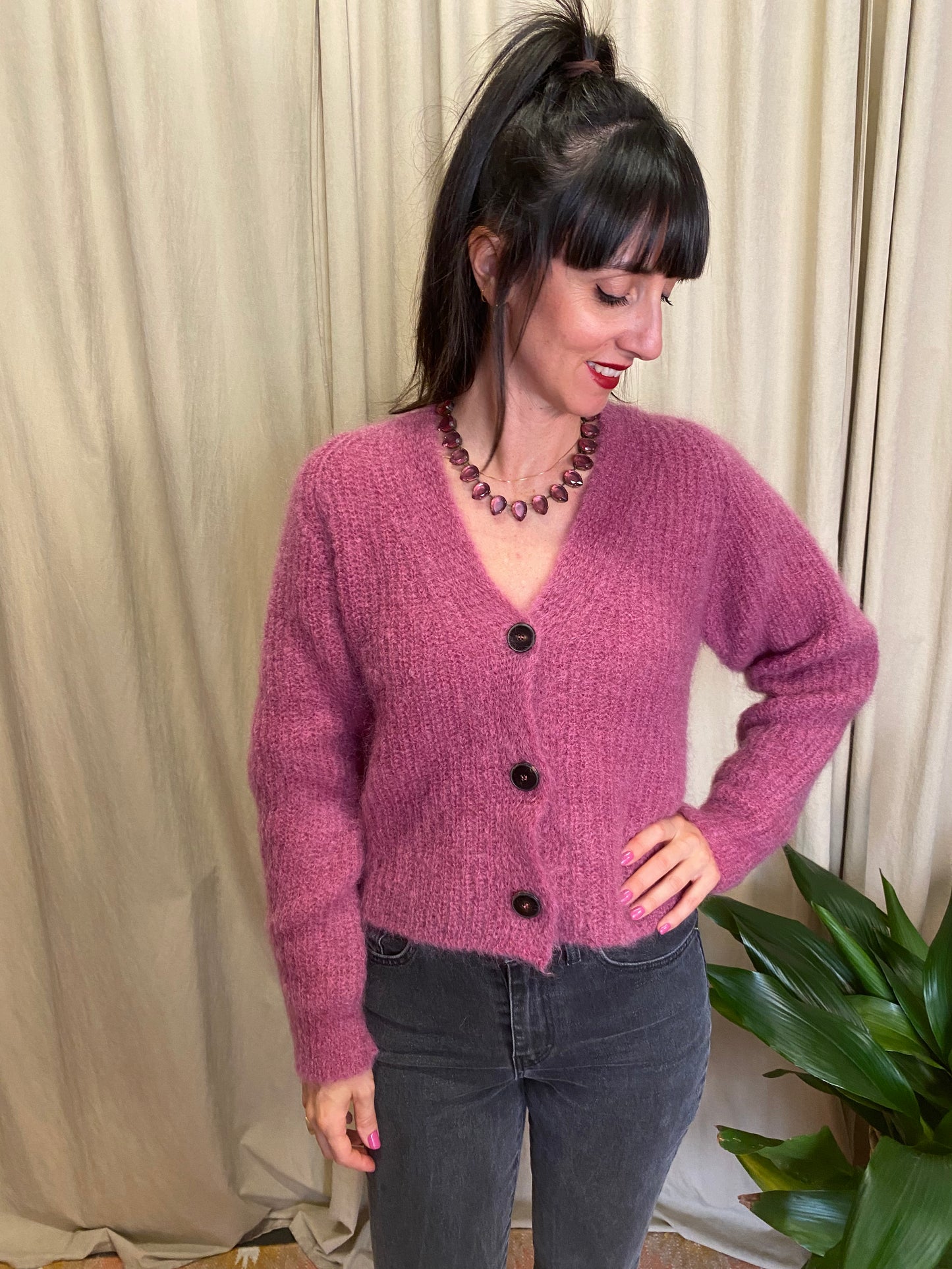 Cardigan Rosa Pomandère