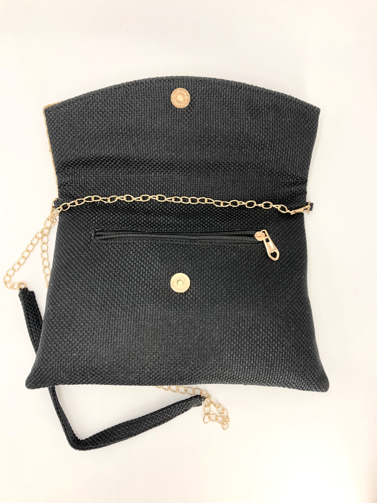 Clutch nera e oro L