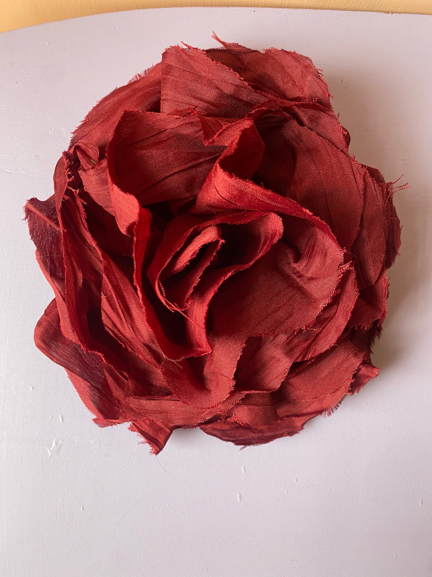 Spilla Peonia tessuto grande