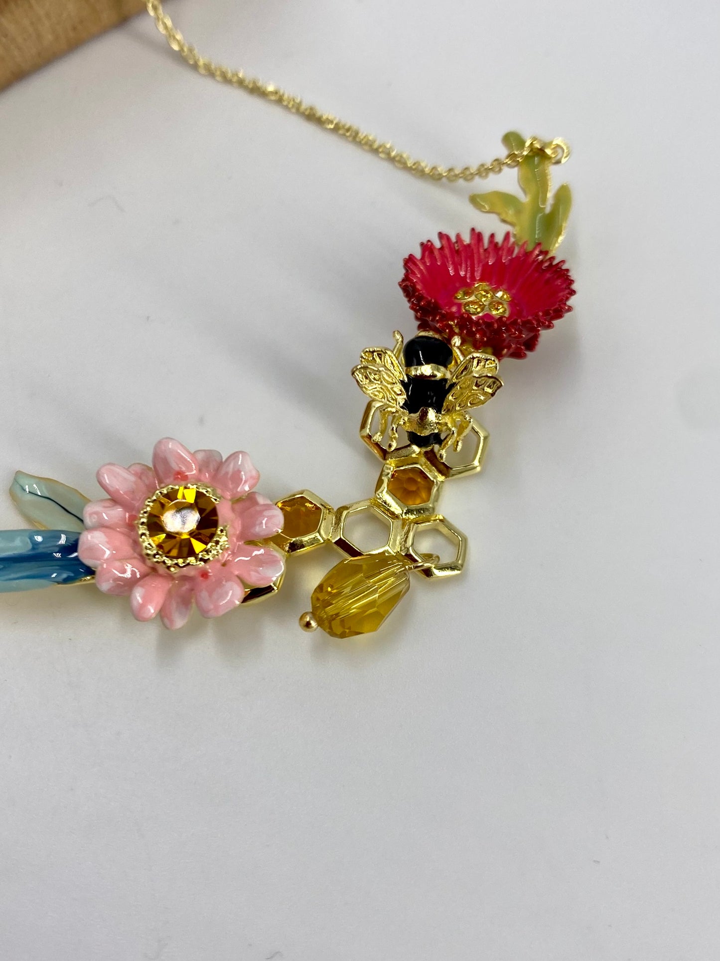 Girocollo fiori e nido d’ape LesNereides