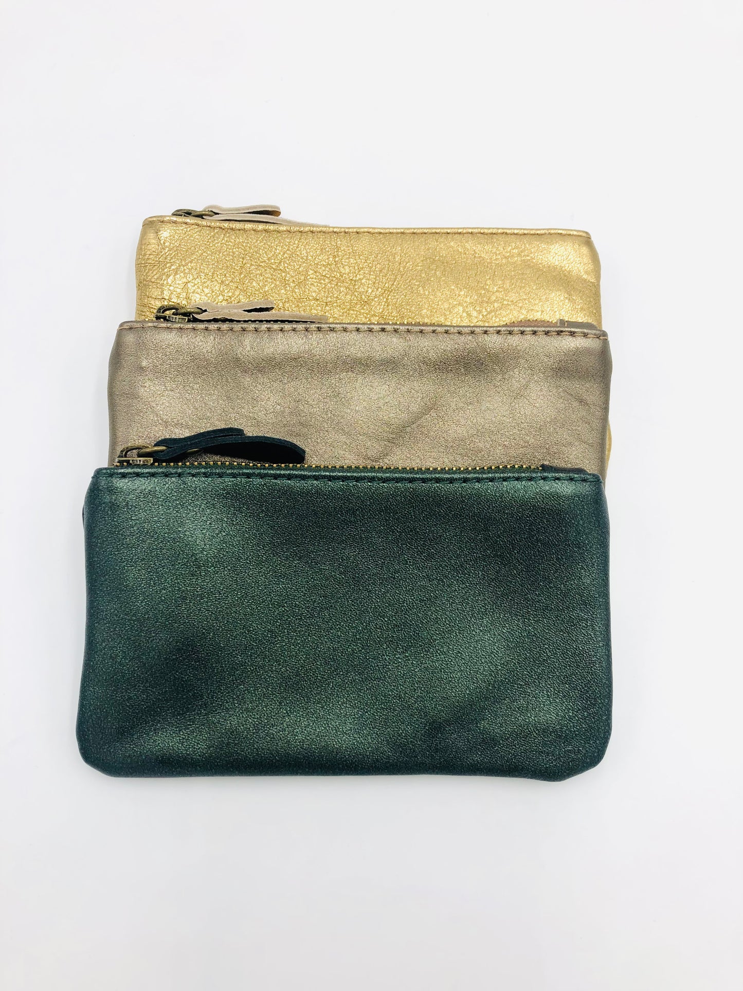 Pochette in pelle con portachiavi