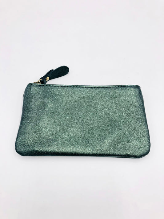 Pochette in pelle con portachiavi