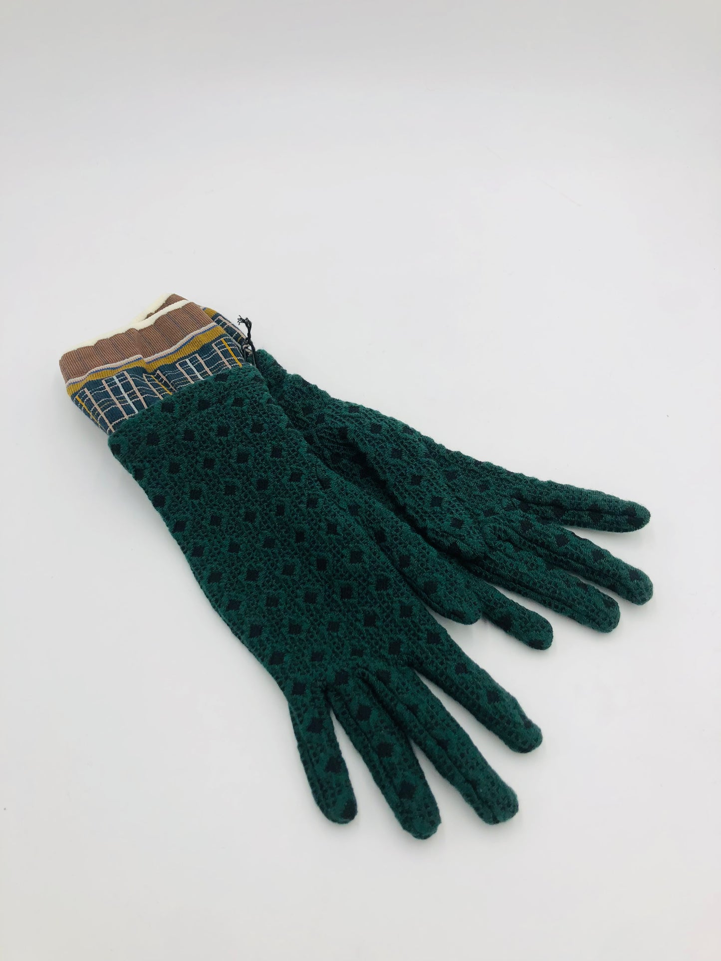 Guanti ExquisiteJ quadretti verdi