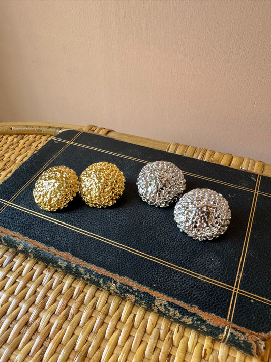 Orecchini disco martellato