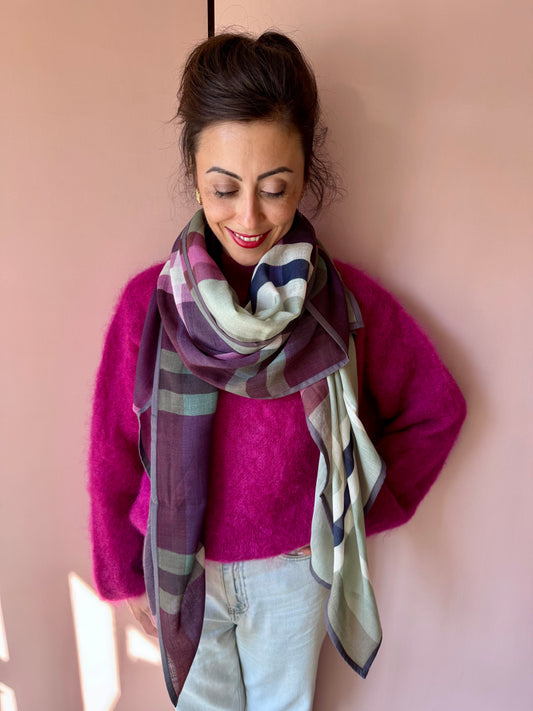 Sciarpa Louise mauve SHALLS