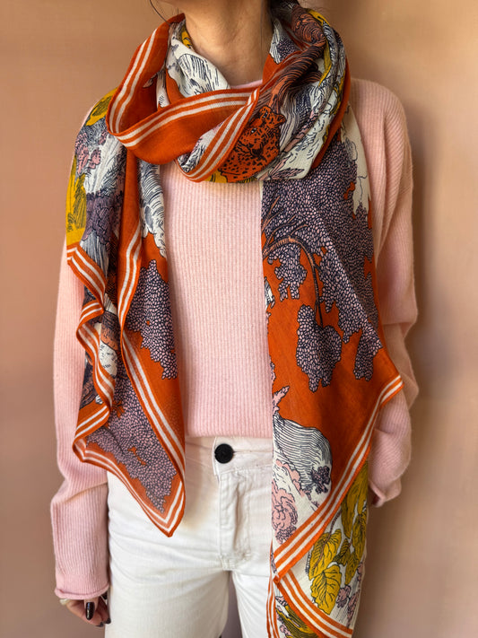Sciarpa Histoire arancio Inoui