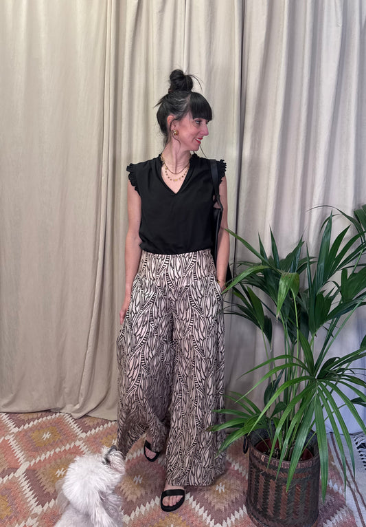 Pantaloni Pascale nero Colores
