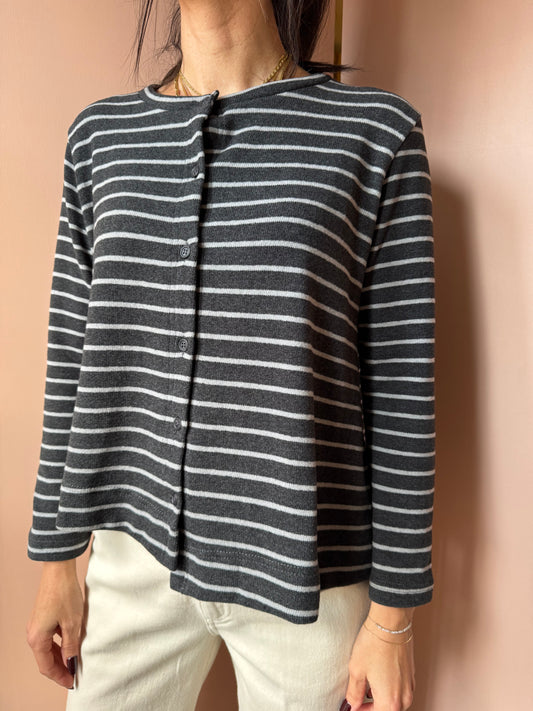 Cardigan Crema riga antracite MamaB