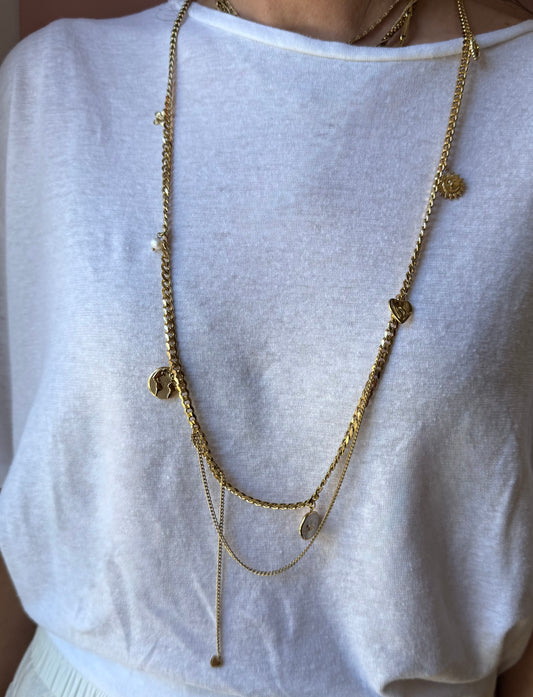 Collana lunga charms