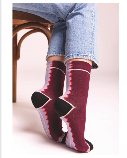 Calze Arturo smerlato bordeaux