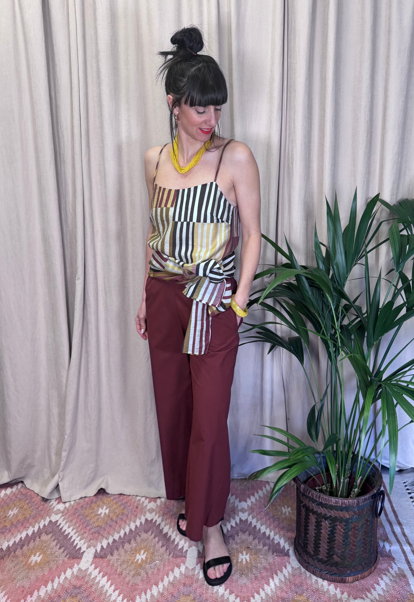 Pantaloni 3/4 merlot Ottod’ame