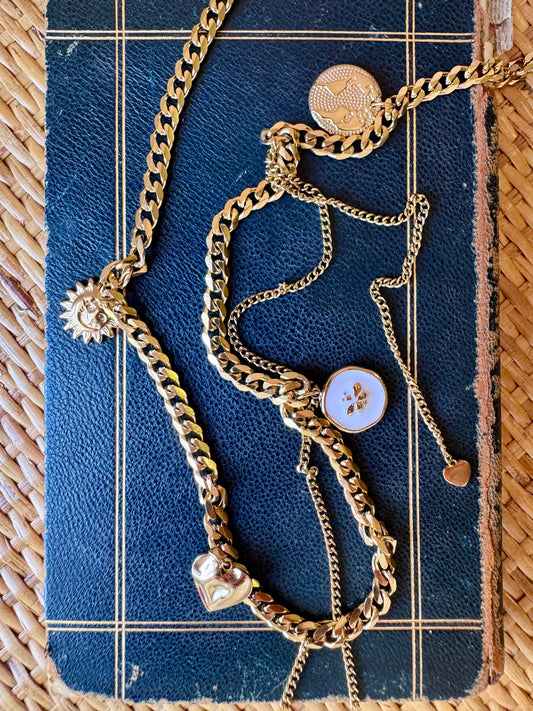 Collana lunga charms