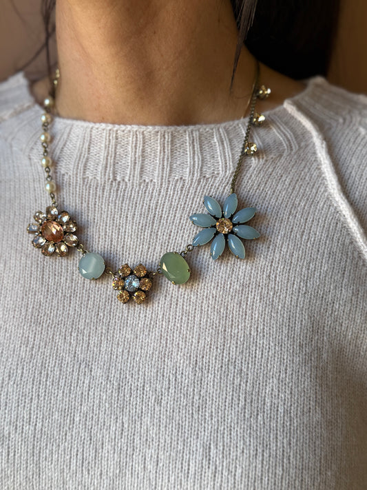 Girocollo mix fiori polvere/cipria Unique