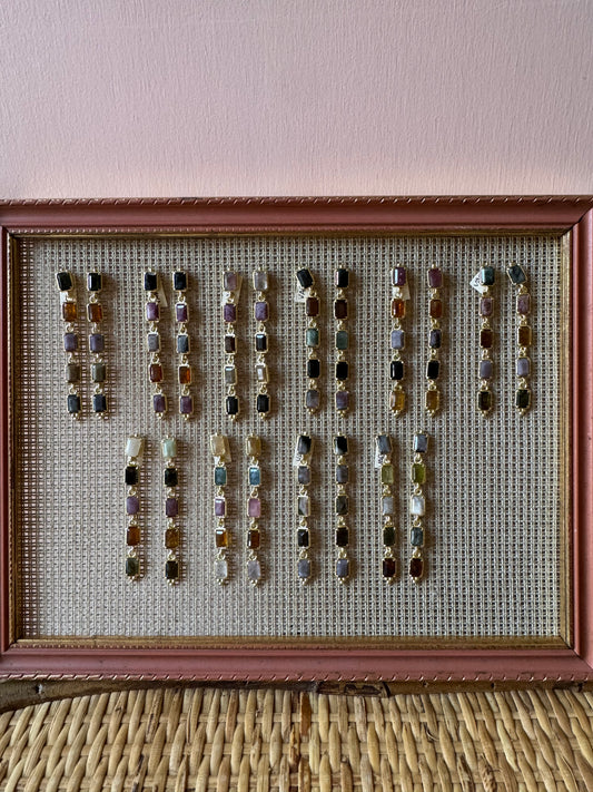 Orecchini cinque gemme