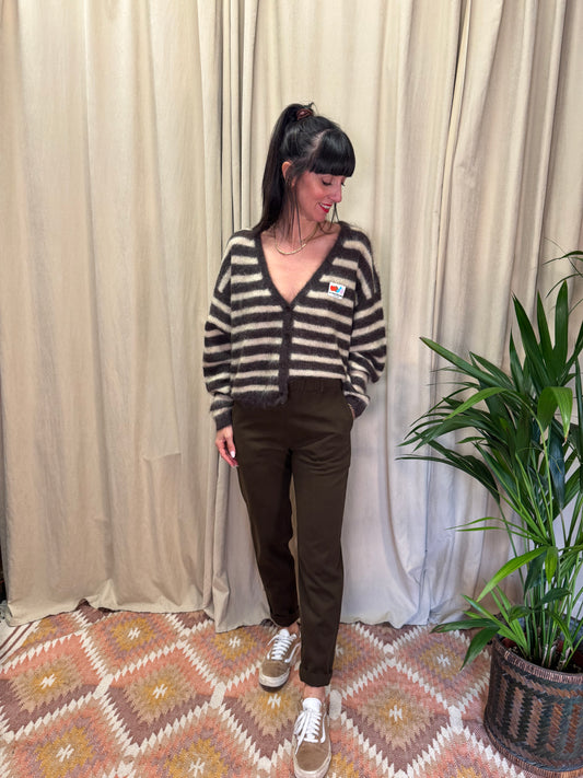 Pantaloni con elastico in vita cacao 4.10 BottegaChilometriZero