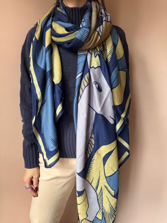 Sciarpa Cavale blu Inoui