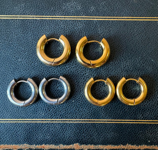 Orecchini cerchio bombato