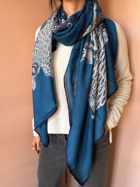 Sciarpa Chouette blu Inoui