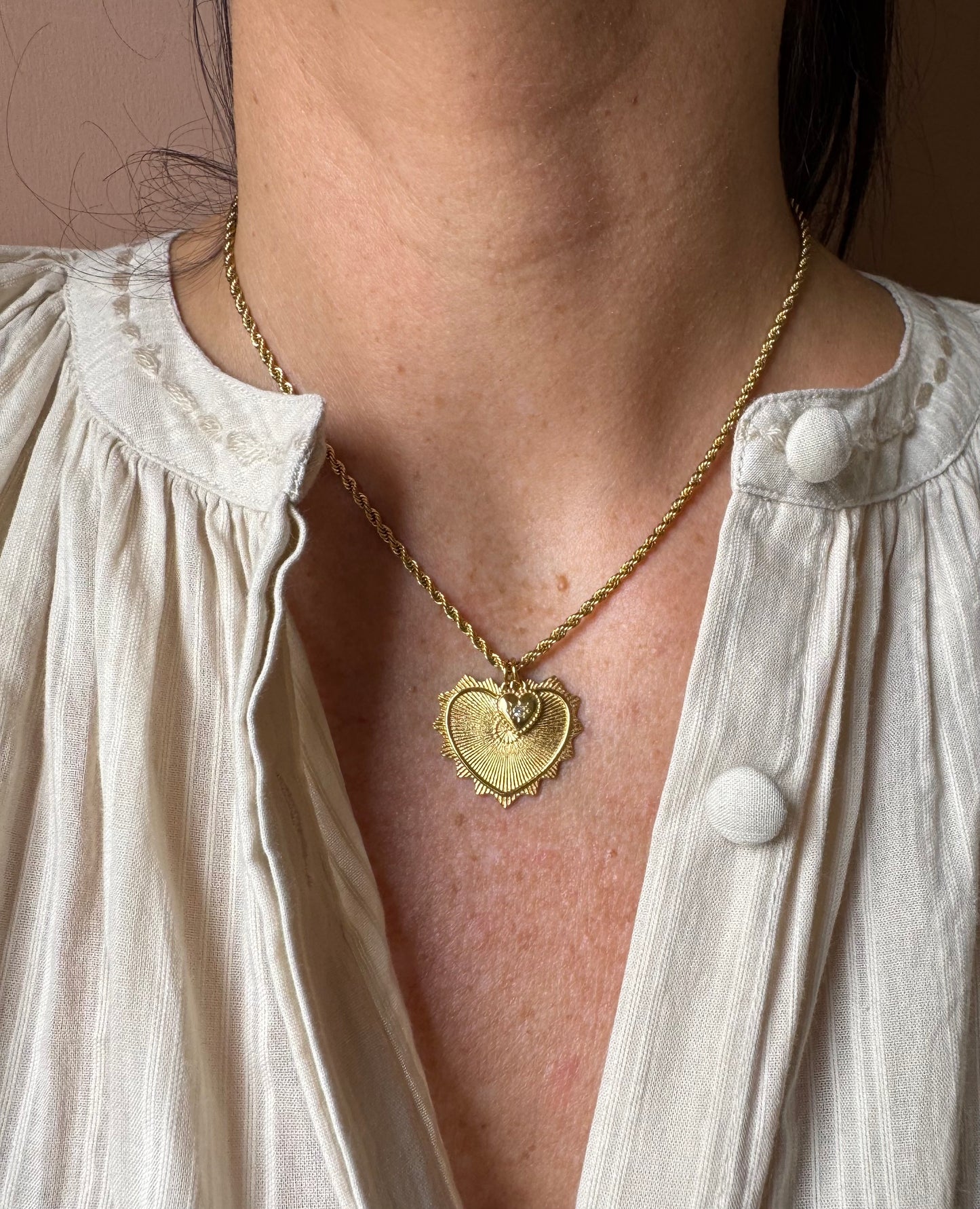 Girocollo doppio cuore