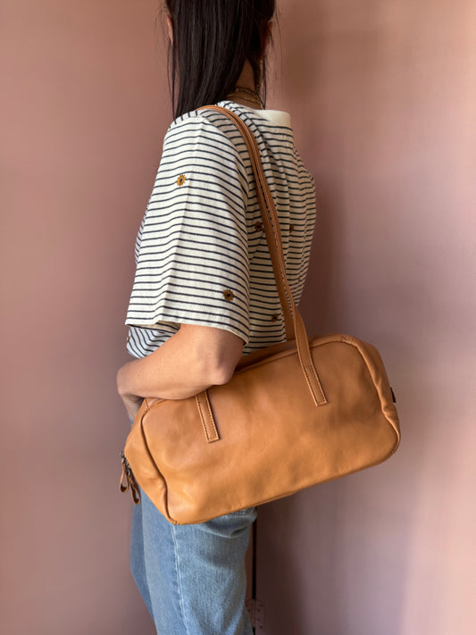 Borsa Bowling cammello