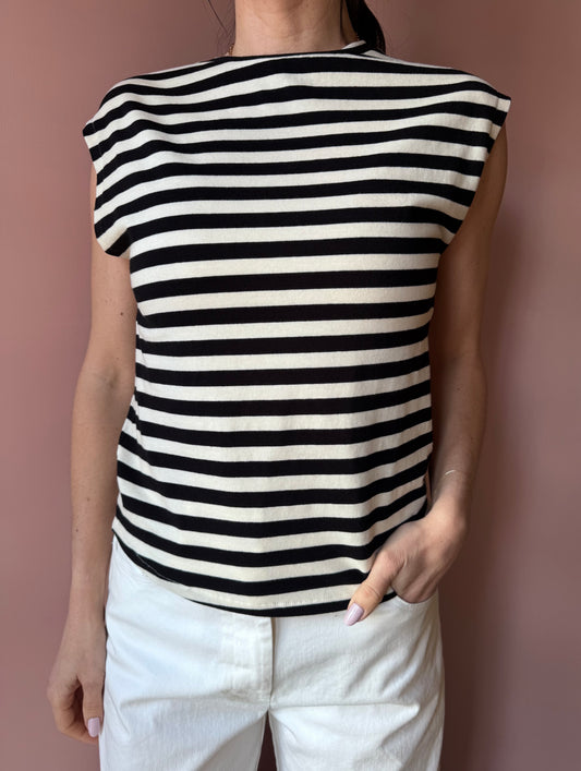 Top Vika riga nero Madame Venice