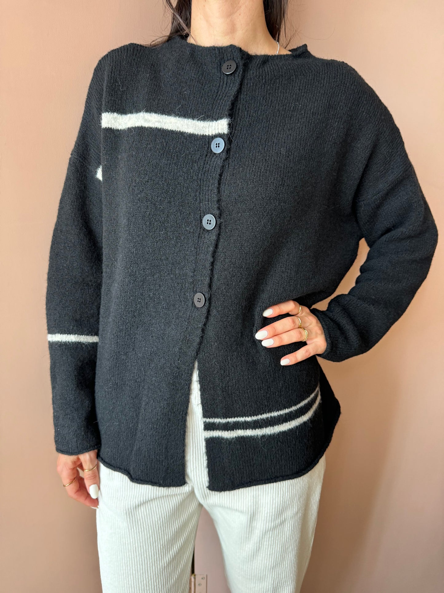 Cardigan coreana Nero Neirami