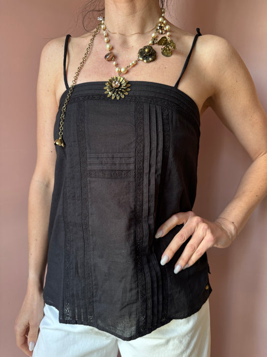 Top Tesme nero Des Petits Hauts