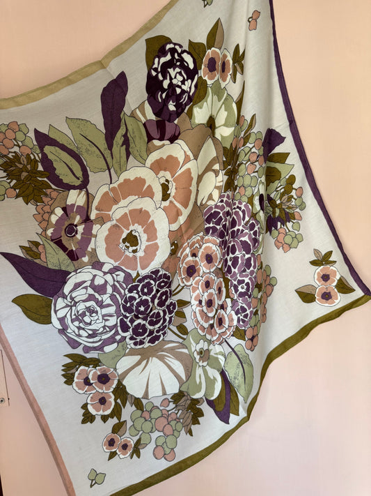 Foulard fiori viola