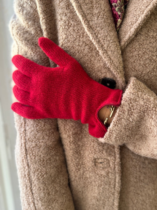 Guanti in lana foderati cashmere