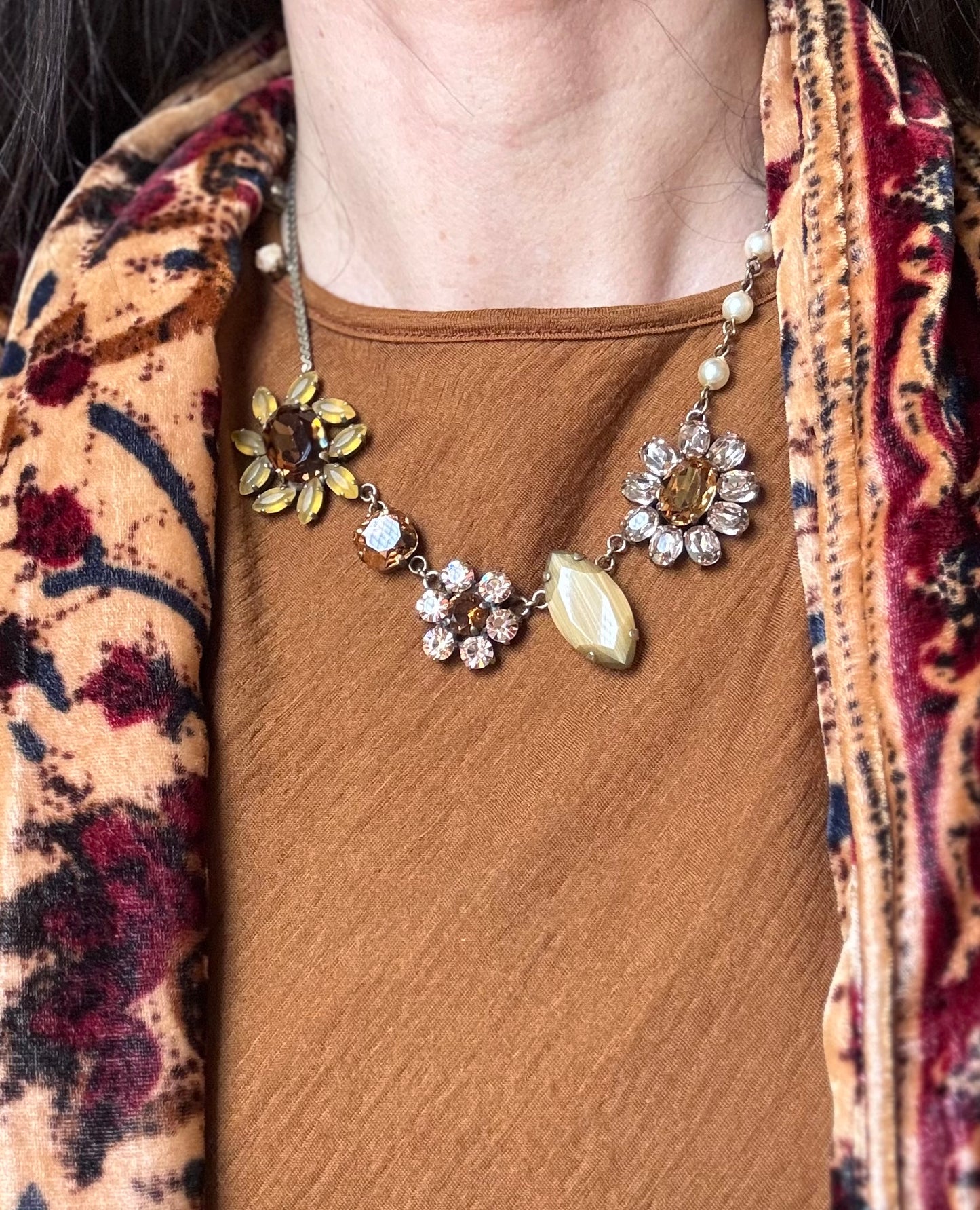 Collana mix fiori senape Unique