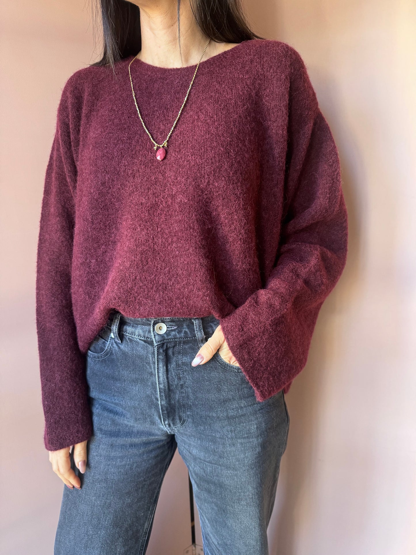 Maglia VITO bordeaux AMERICAN VINTAGE