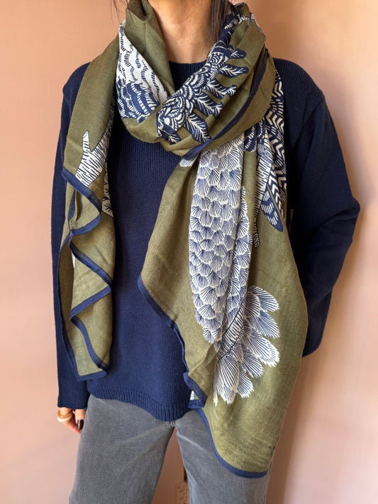 Sciarpa Chouette kaki Inoui