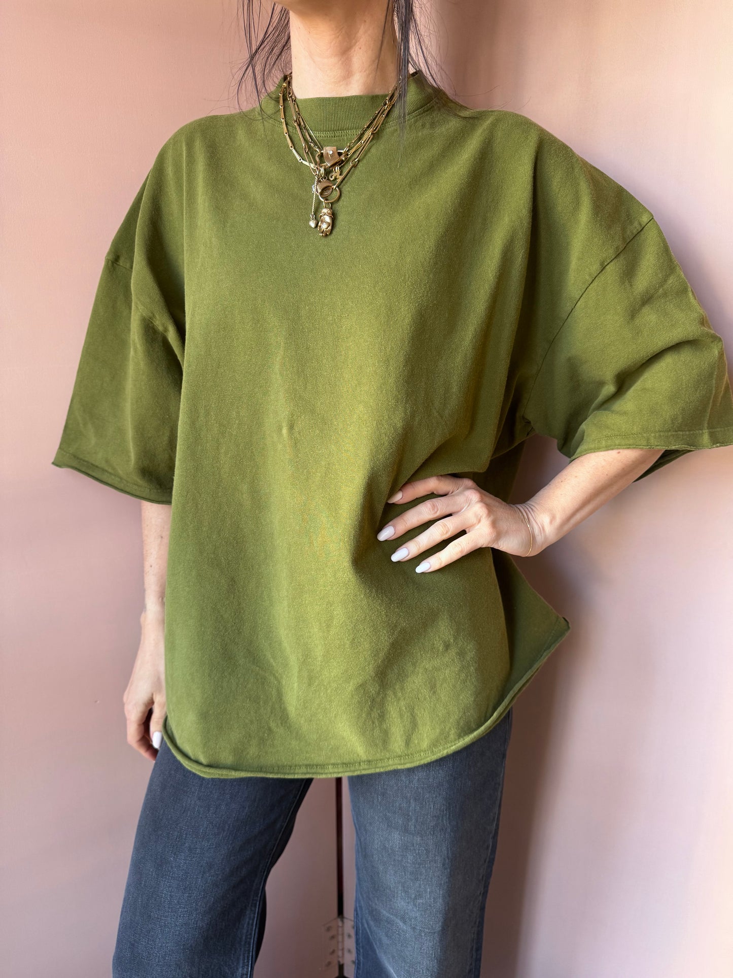 T-shirt AFO verde American Vintage RETRO