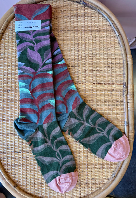 Calze lunghe foglie Bonne Maison