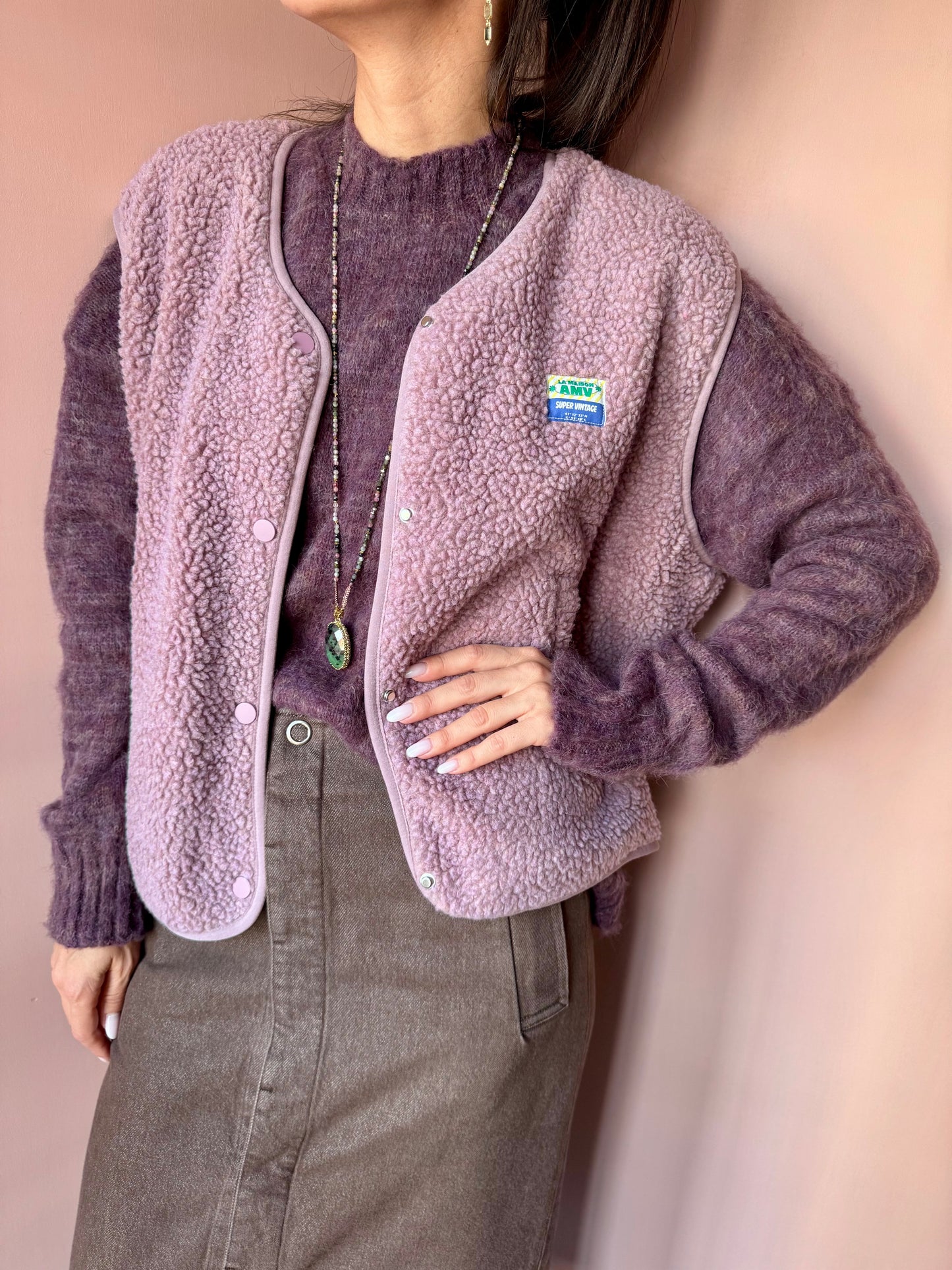 Gilet HOK malva American Vintage