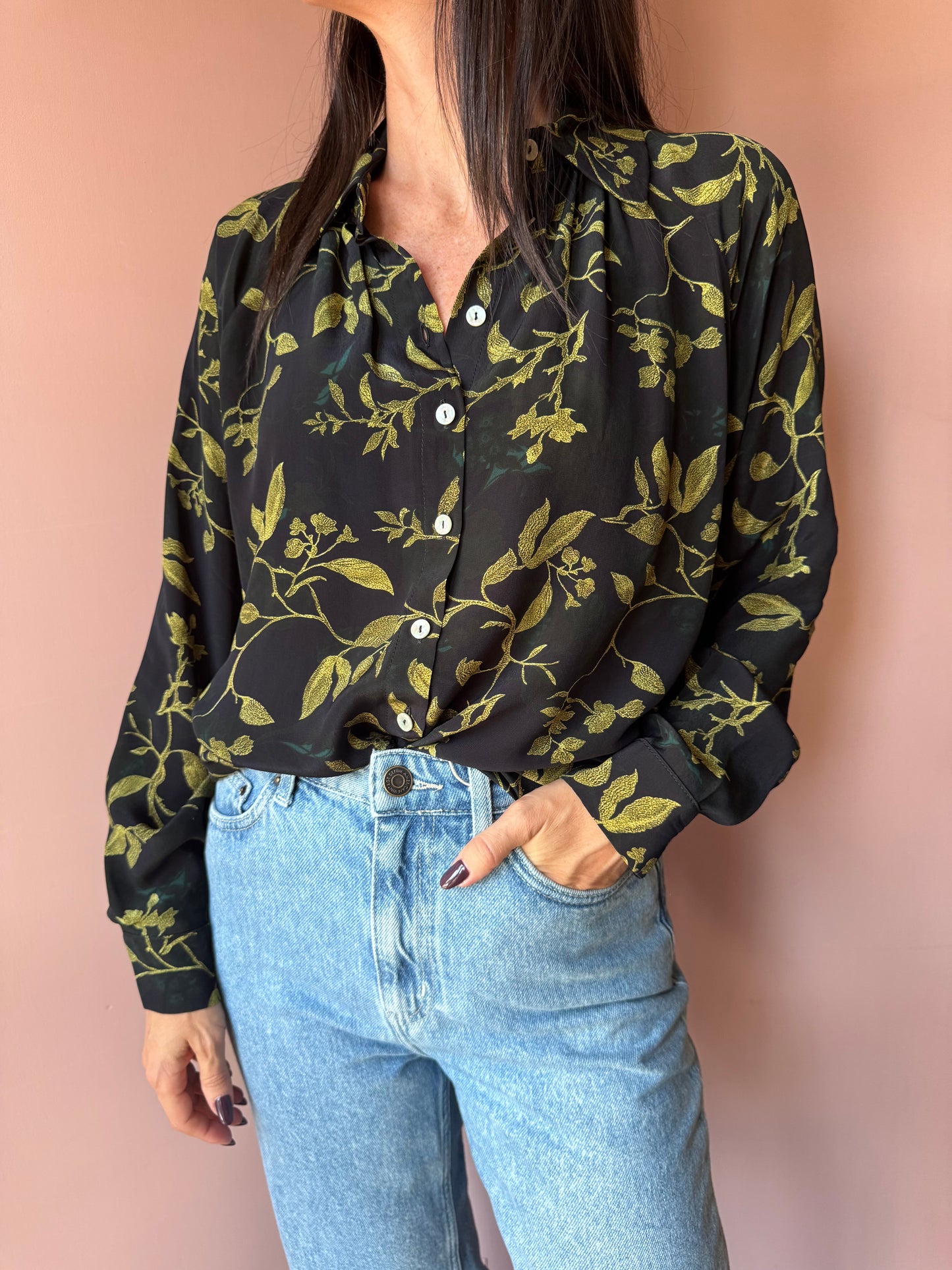 Camicia foglie WU SIDE