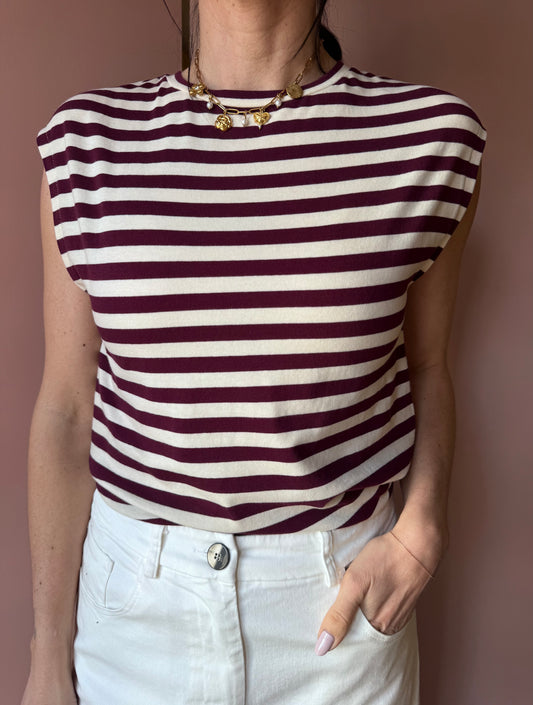 Top Vika riga bordeaux  Madame Venice