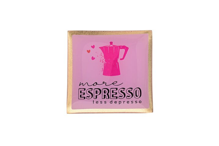 LOVE PLATES “MORE ESPRESSO LESS DEPRESSO”