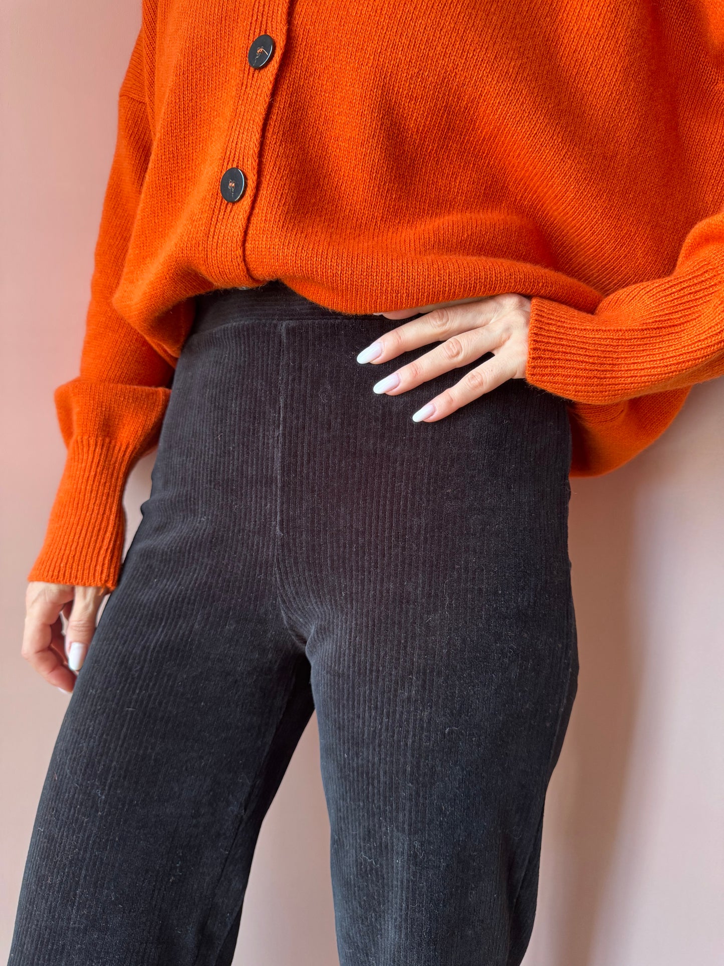 Pantaloni in velluto nero Nice Things