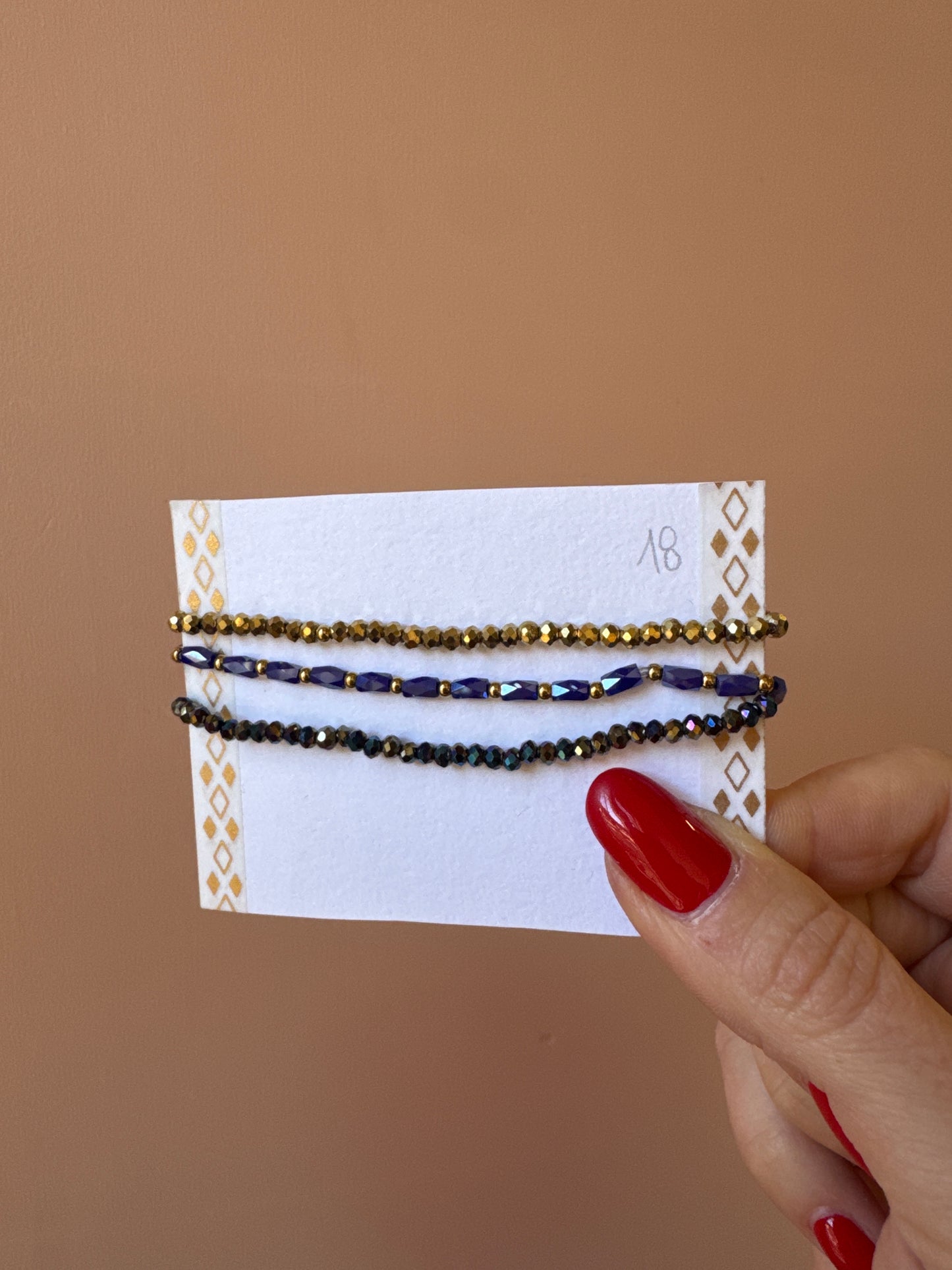 Set 3 bracciali cristallini